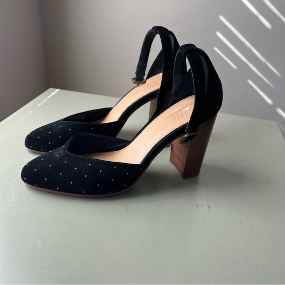 Soludos Colette Brass Studs Block Heels 10 - Picture 9 of 9